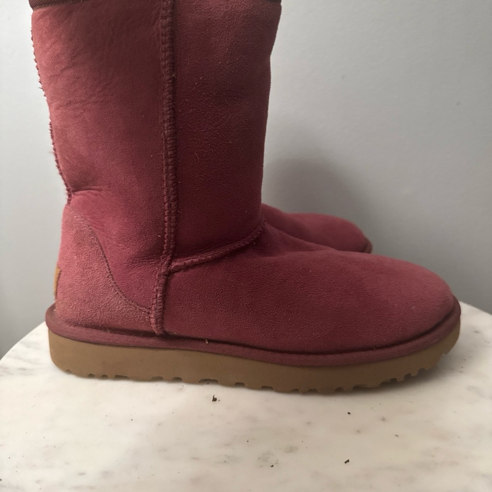 UGG Pink Suede Boots